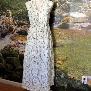a new day White and Green Maxi Dress